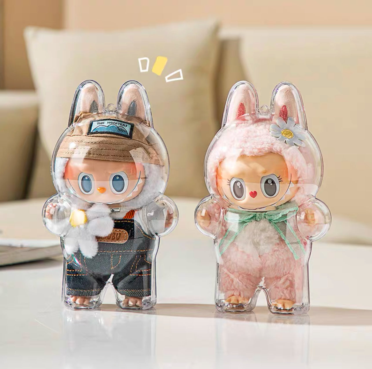 Labubu - Capinha invisível com acrílico premium